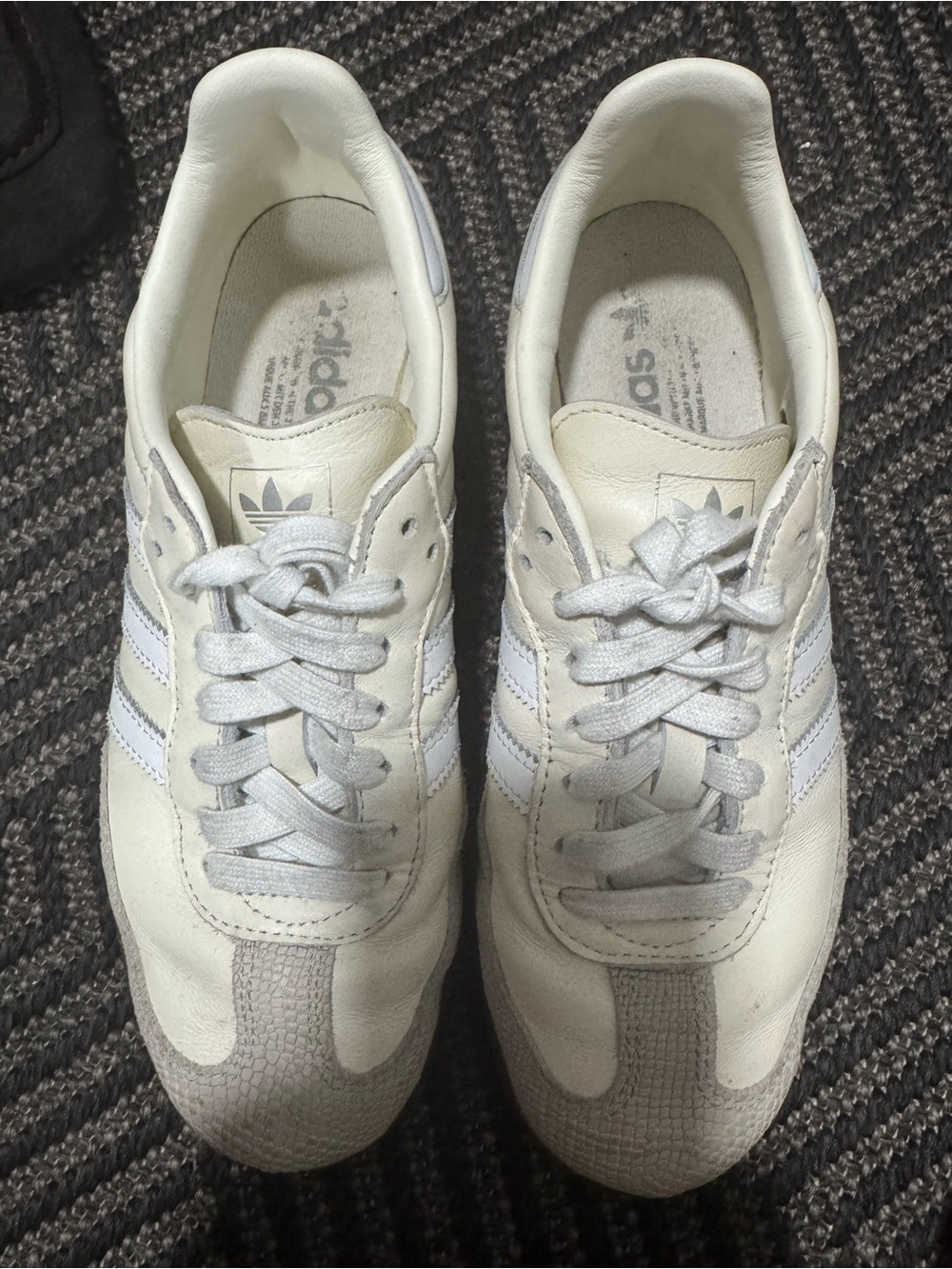 adidas Off-White Low-Top Leather Sneakers
